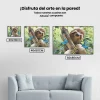Pintura Diamante - Leopardo con mariposas azules