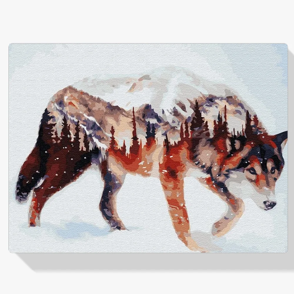 Pintura Diamante - Libertad del lobo