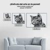 Pintura Diamante - Lindo gatito blanco y negro