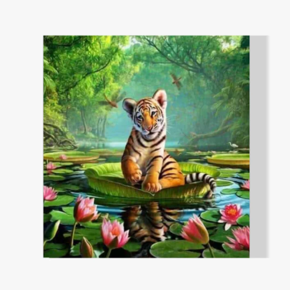 Pintura Diamante - Lirio de agua tigre