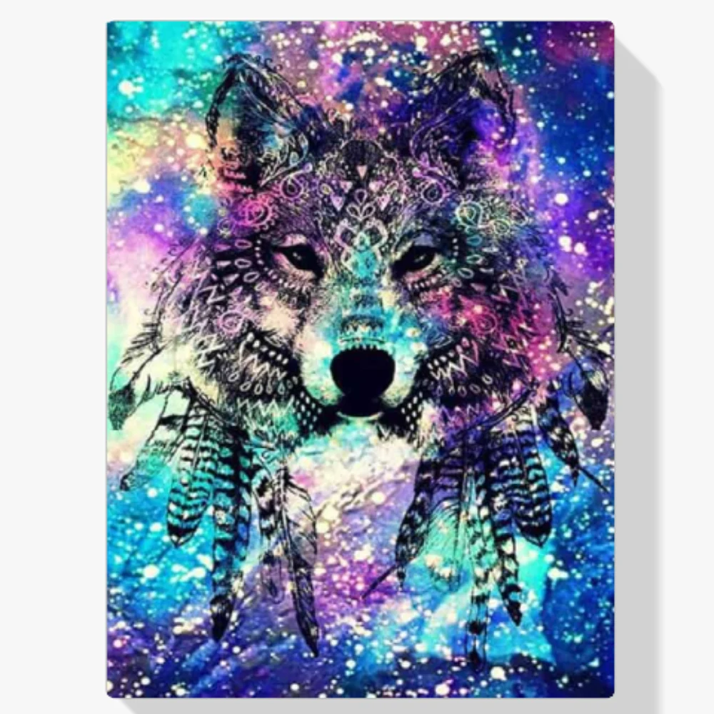 Pintura Diamante - Lobo Galáctico