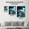 Pintura Diamante - Lobo a la luz de la luna