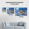 Pintura Diamante - Lobo de invierno y aullidos