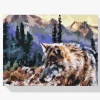 Pintura Diamante - Lobo en el desierto