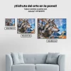 Pintura Diamante - Lobo en las montañas