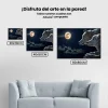 Pintura Diamante - Lobos con luna