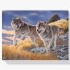 Pintura Diamante - Lobos del bosque
