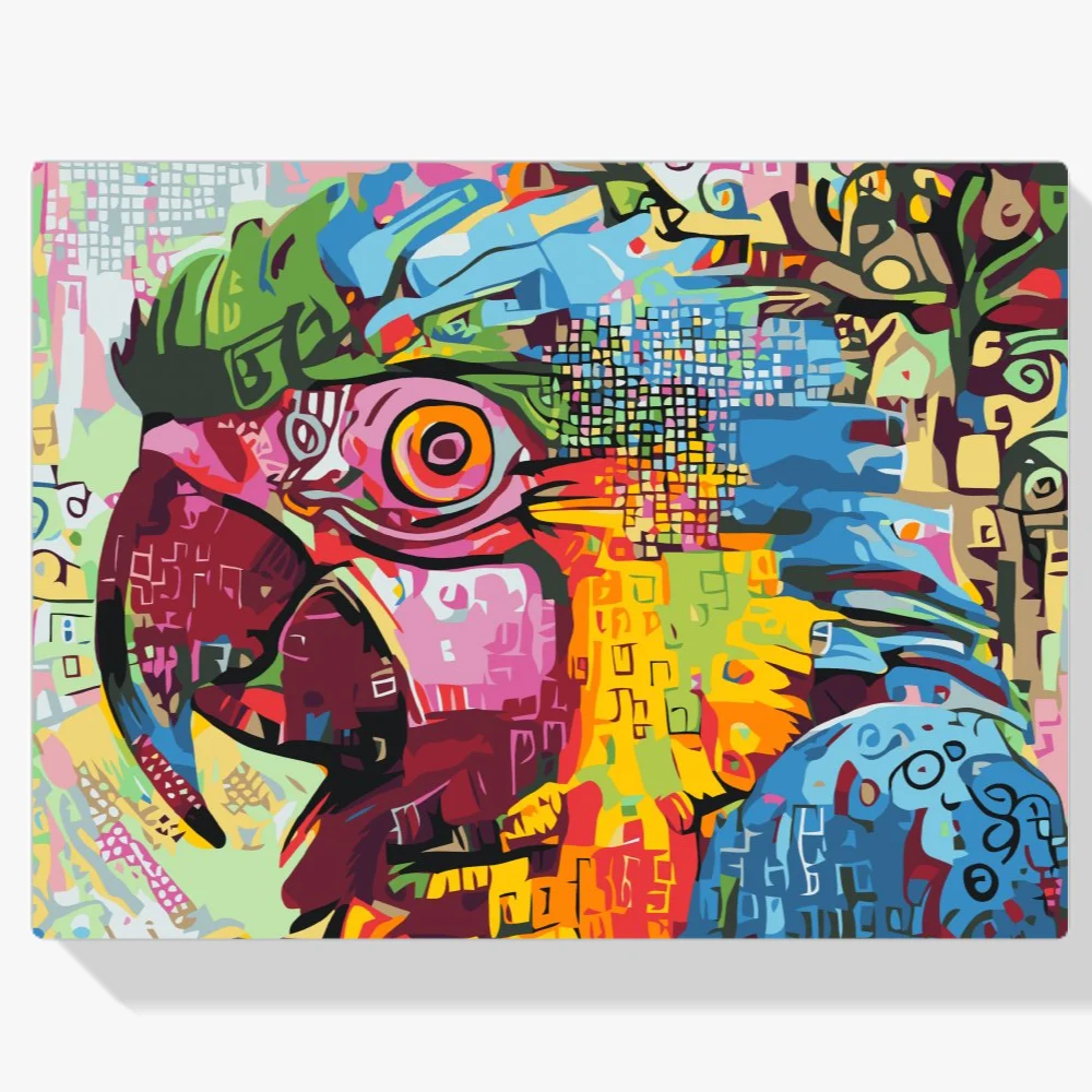 Pintura Diamante - Loro colorido
