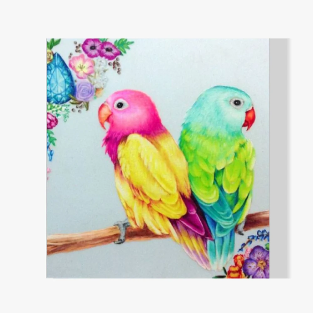 Pintura Diamante - Loros de colores