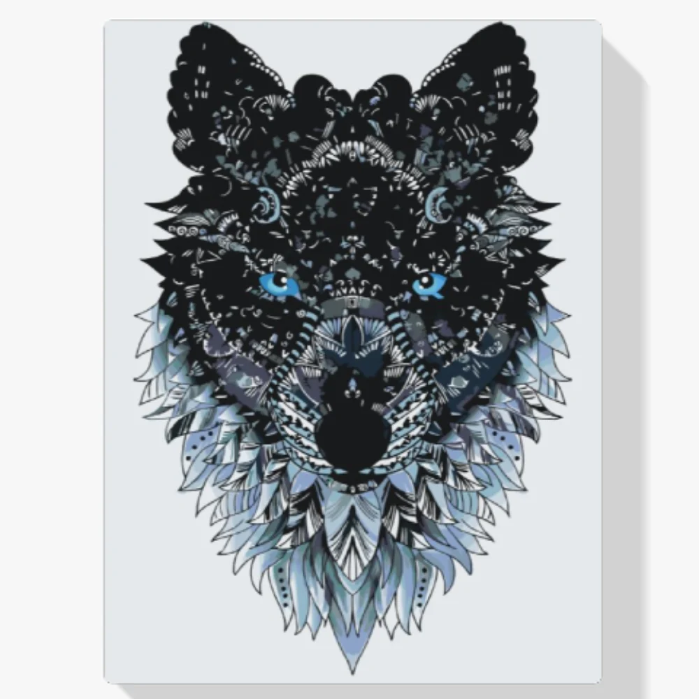 Pintura Diamante - Mandala lobo