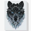 Pintura Diamante - Mandala lobo