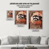 Pintura Diamante - Mapache en un árbol