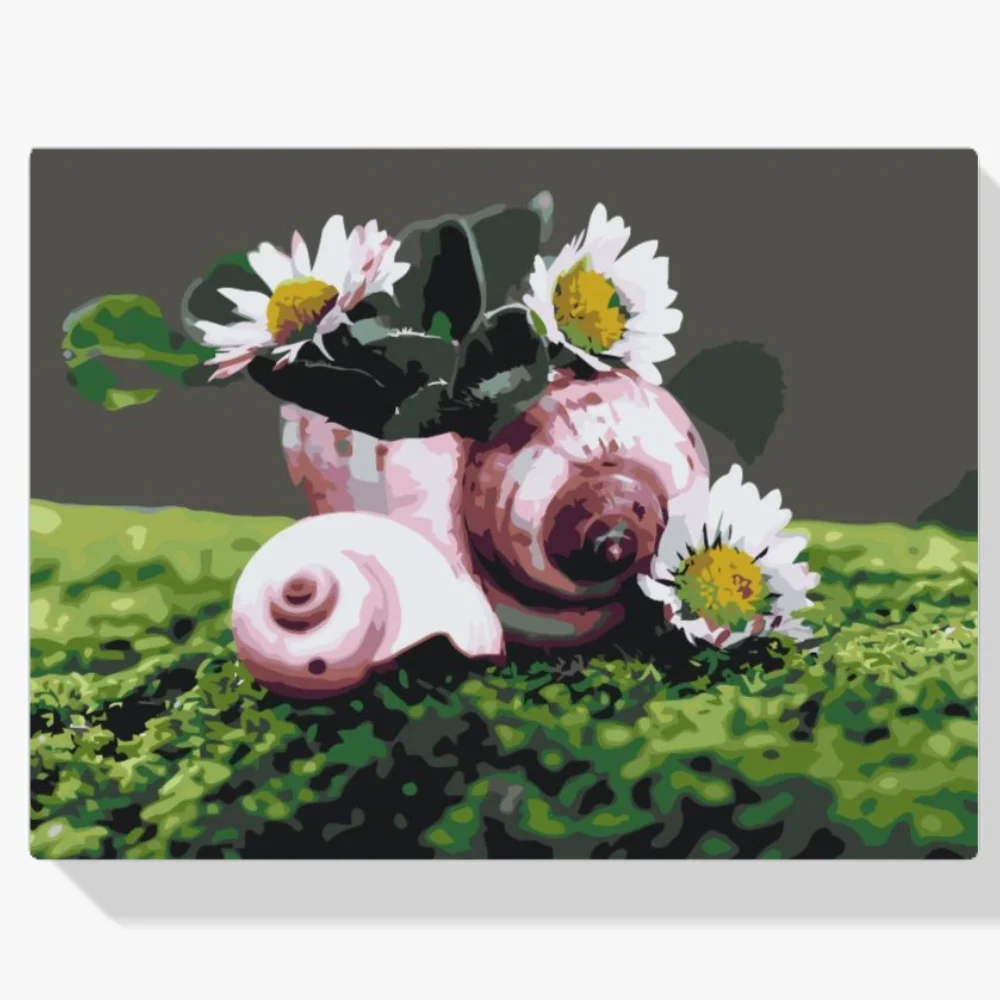 Pintura Diamante - Margaritas en capullo