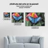 Pintura Diamante - Mariposa sobre flor roja