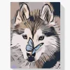 Pintura Diamante - Mariposa y husky