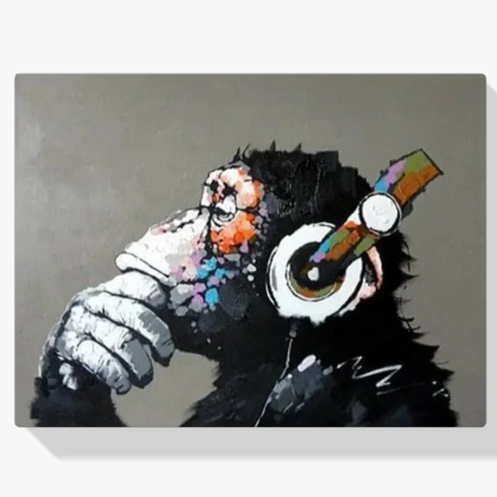 Pintura Diamante - Mono con auriculares