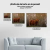 Pintura Diamante - Montañés escocés bajo el sol del atardecer