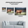 Pintura Diamante - Montañés escocés pastando en la campiña del sur de Gales