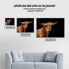 Pintura Diamante - Montañés escocés también llamado vaca de las tierras altas en la imagen