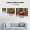 Pintura Diamante - Montañés escocés tumbado en el bosque