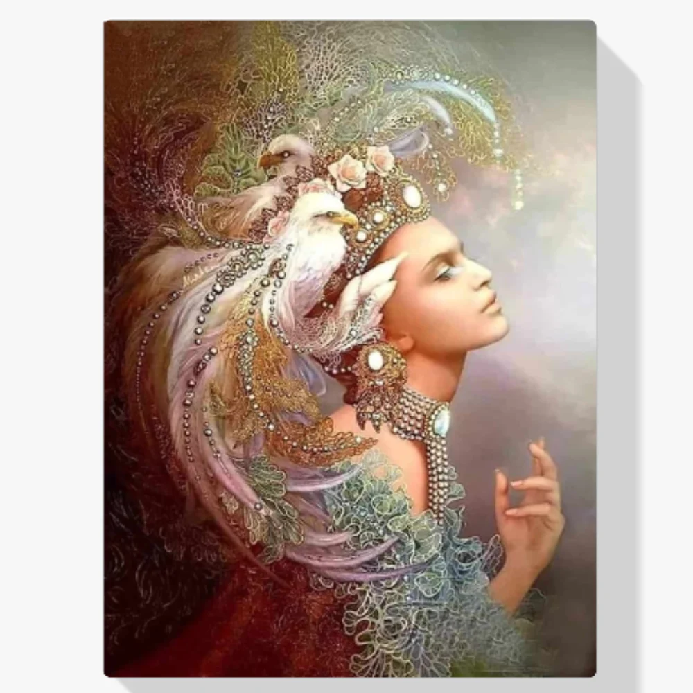 Pintura Diamante - Mujeres con águila