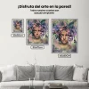 Pintura Diamante - Mujeres con flor y pájaro