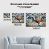 Pintura Diamante - Ojos de gato azules