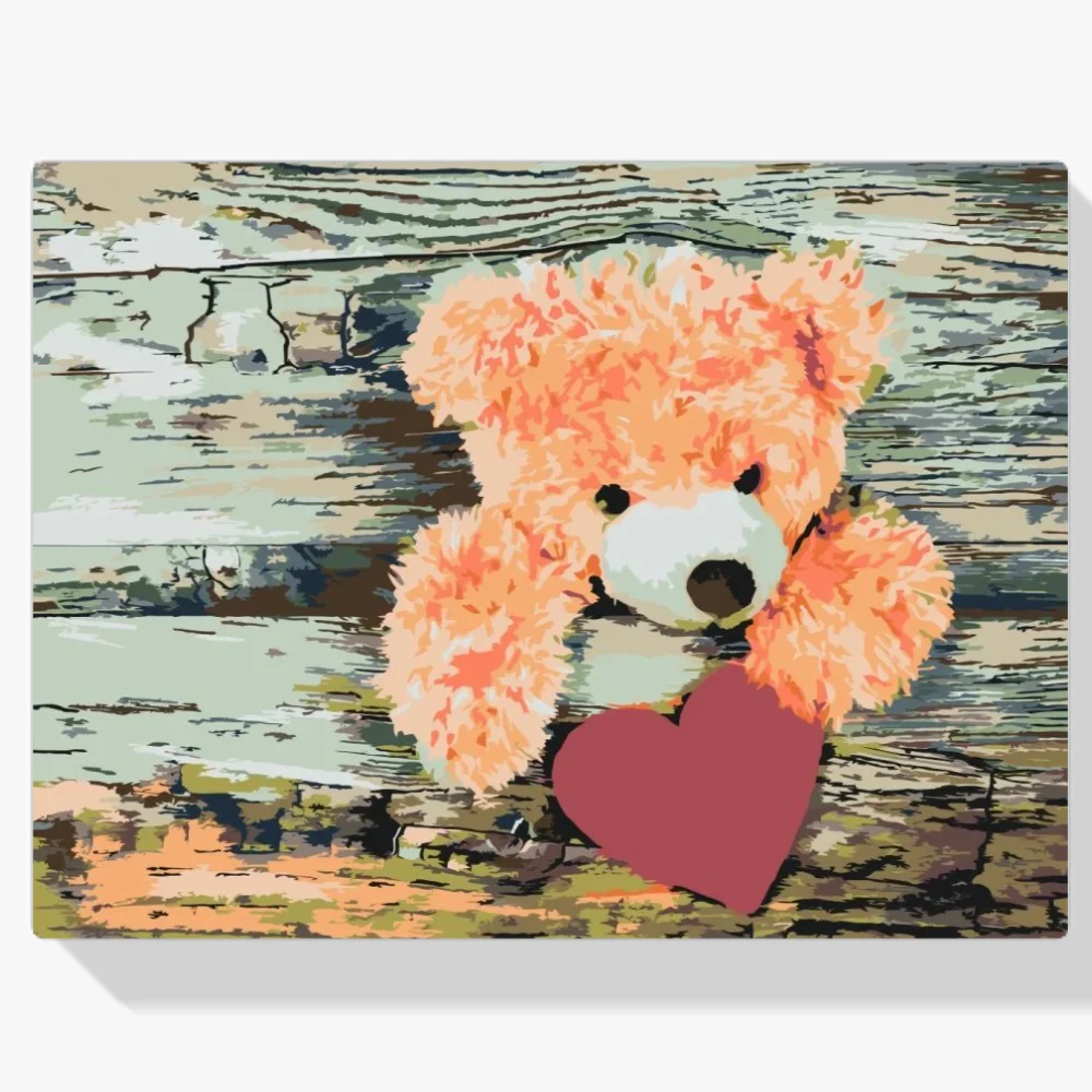 Pintura Diamante - Osito de peluche con corazón