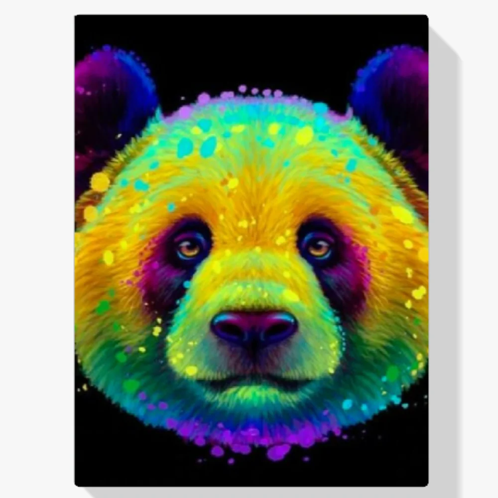 Pintura Diamante - Oso colorido