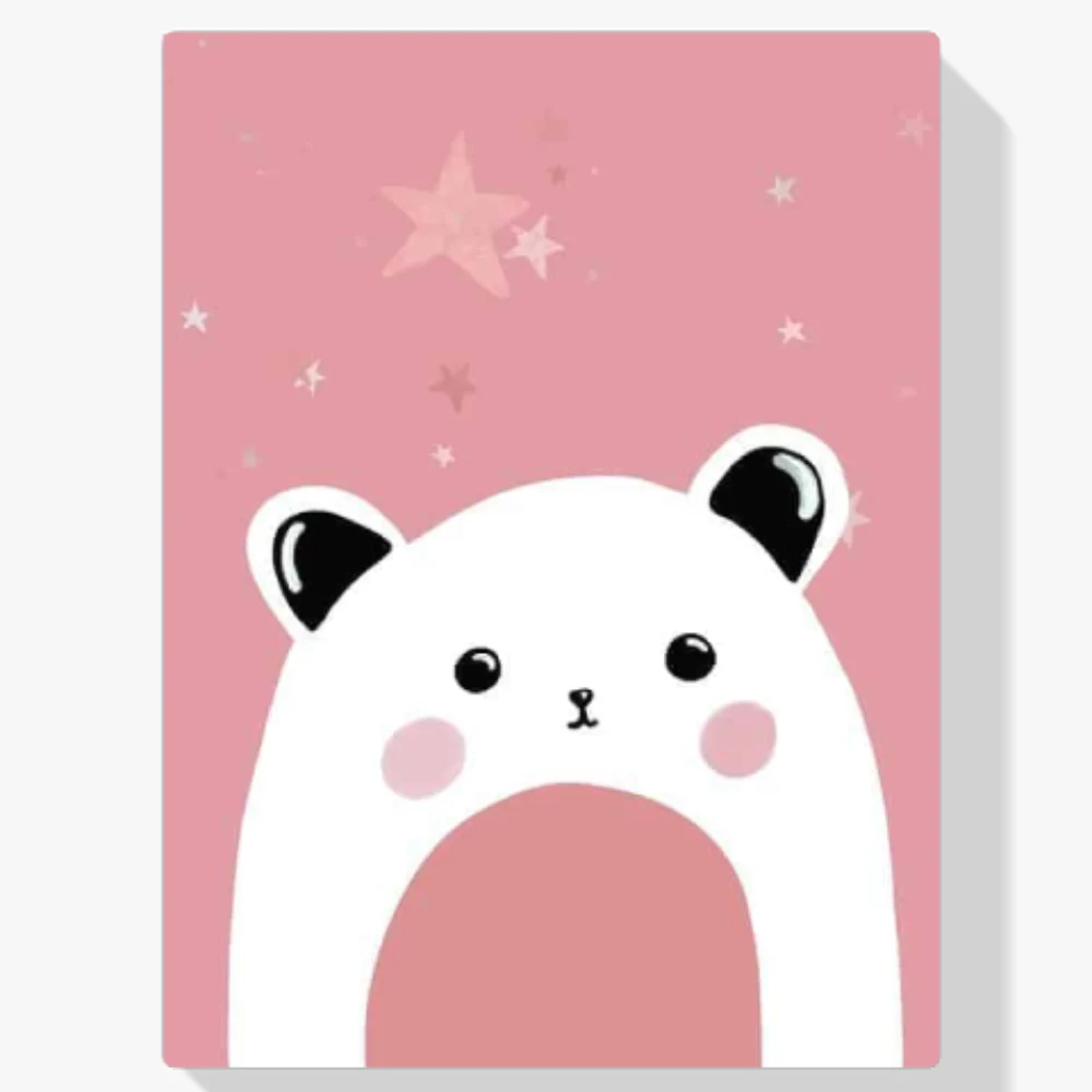Pintura Diamante - Oso rosa