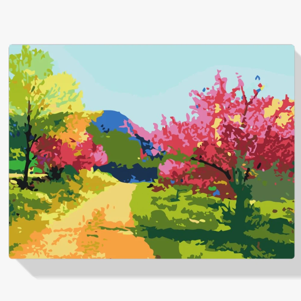 Pintura Diamante - Paisaje colorido