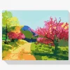 Pintura Diamante - Paisaje colorido