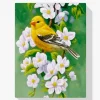 Pintura Diamante - Pájaro con flor