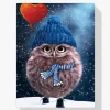 Pintura Diamante - Pájaro enojado de invierno