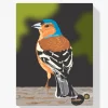 Pintura Diamante - Pájaro sobre madera