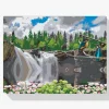 Pintura Diamante - Pájaros en la cascada