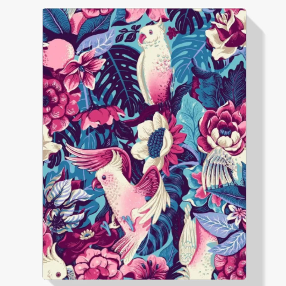 Pintura Diamante - Pájaros y flores