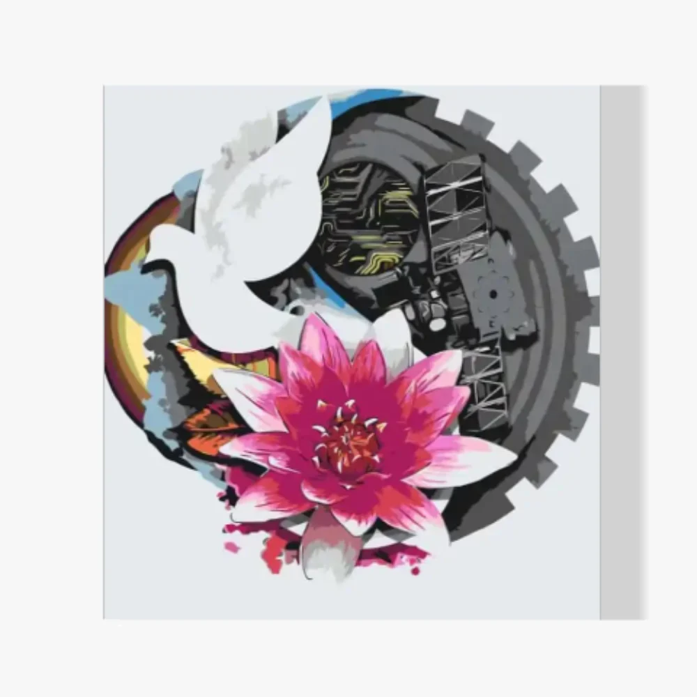 Pintura Diamante - Palomas de la paz