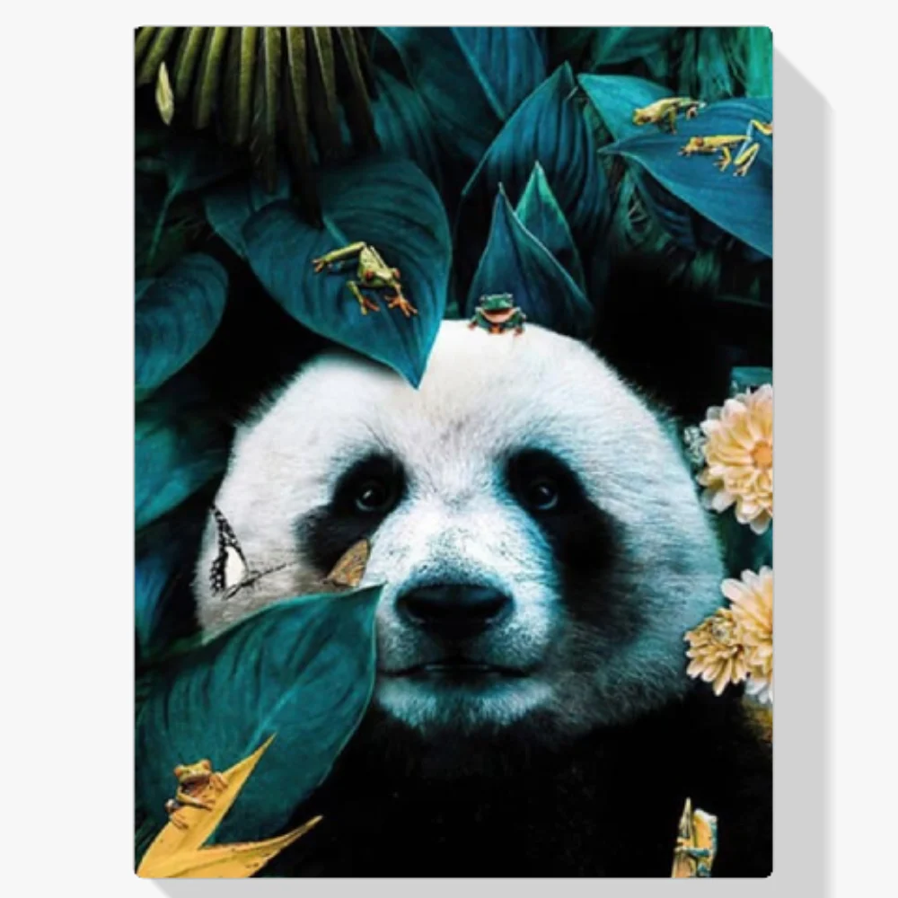 Pintura Diamante - Panda escondido