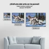 Pintura Diamante - Pareja de lobos