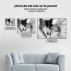 Pintura Diamante - Pareja de lobos blancos