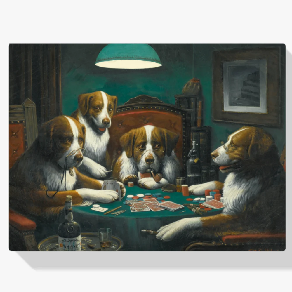 Pintura Diamante - Partida de póquer (1894)