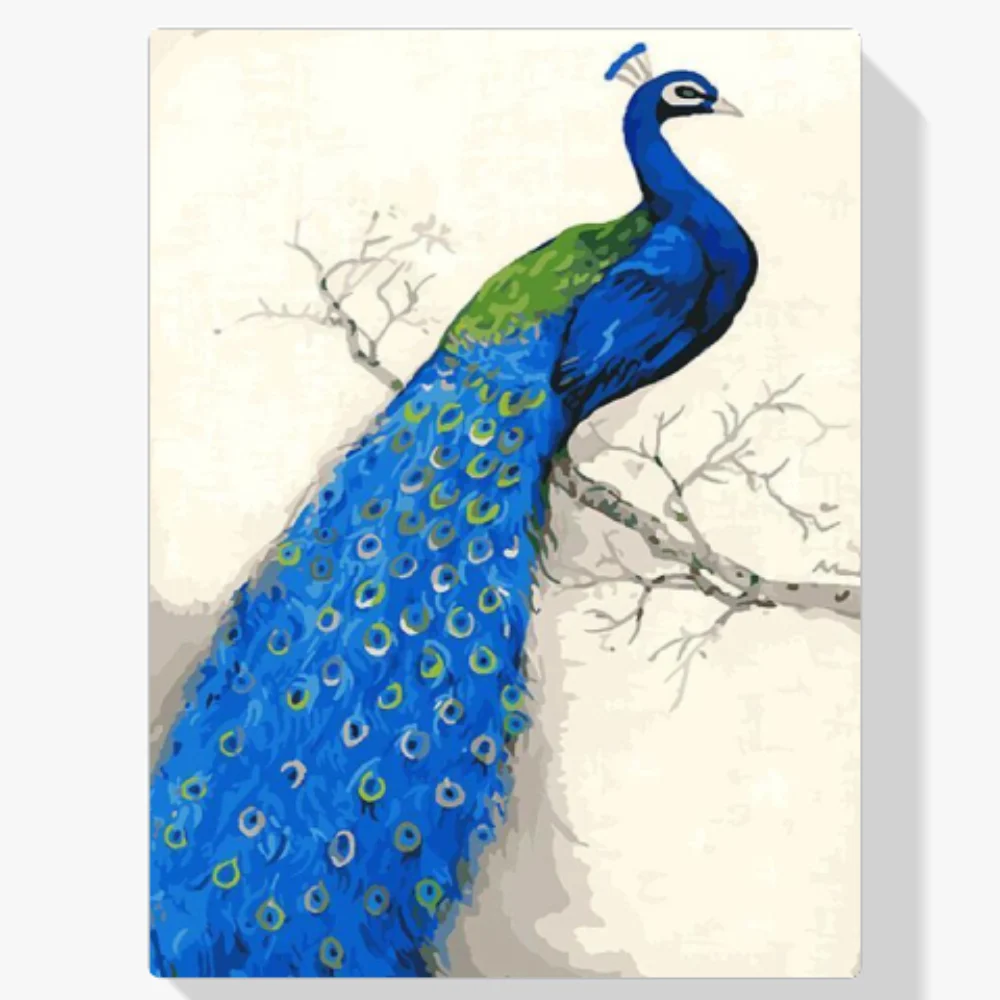 Pintura Diamante - Pavo real grandioso