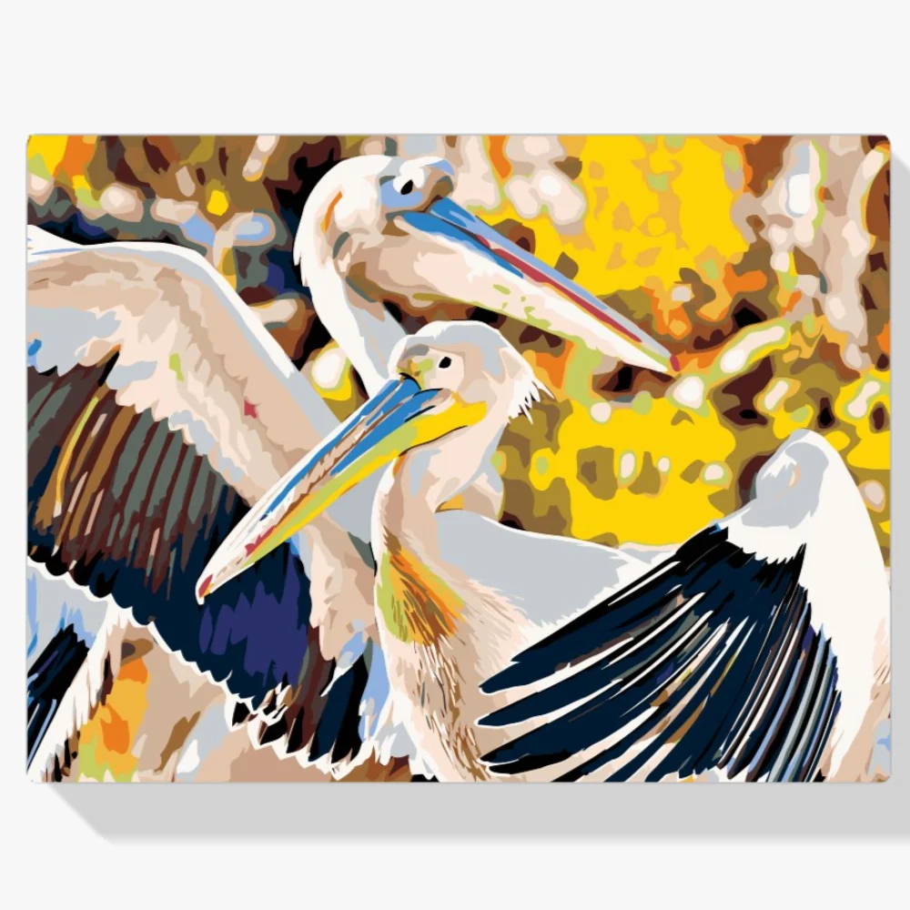 Pintura Diamante - Pelícanos