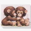 Pintura Diamante - Pequeños monos