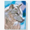 Pintura Diamante - Perfil del lobo