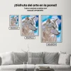 Pintura Diamante - Perfil del lobo