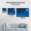 Pintura Diamante - Perro aullador en luna llena