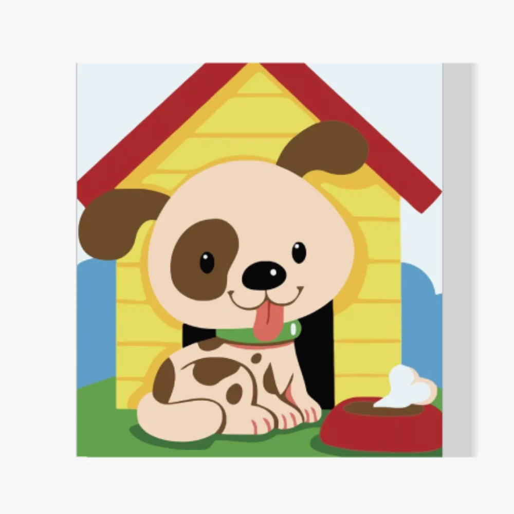 Pintura Diamante - Perro en Hutch