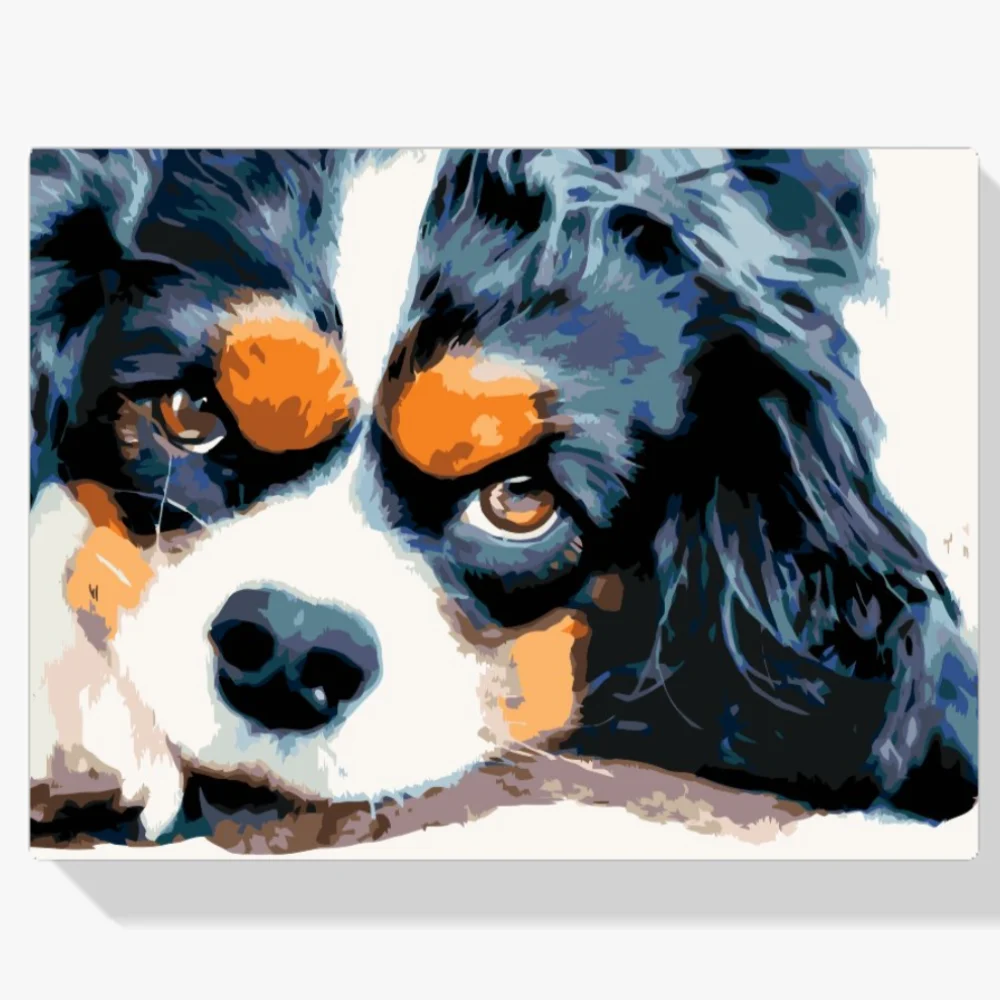 Pintura Diamante - Perro pensador